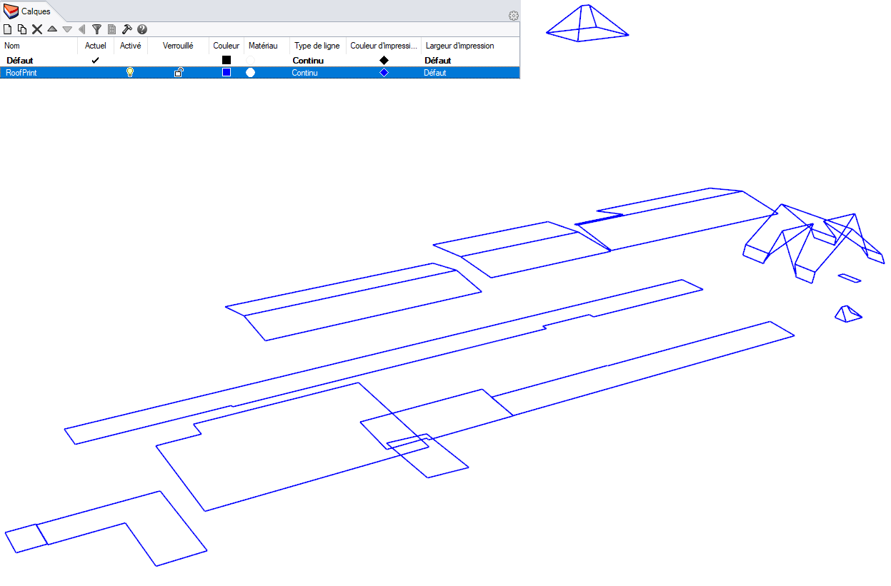 figure 1 : roof prints digitized